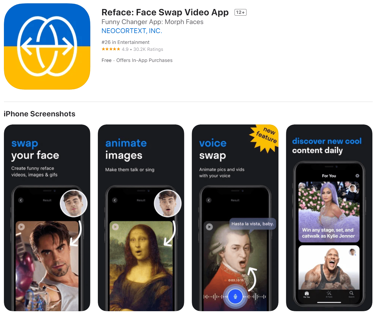 Swapface software