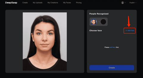 Deepswap deepfake tutorial step 2