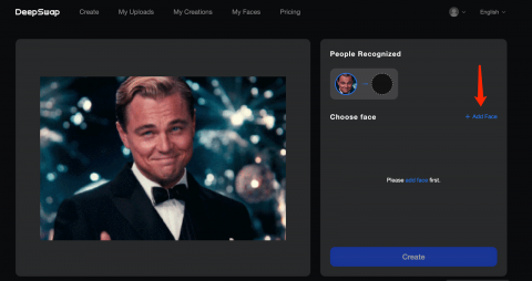 Deepfake GIF Step 2: Add face
