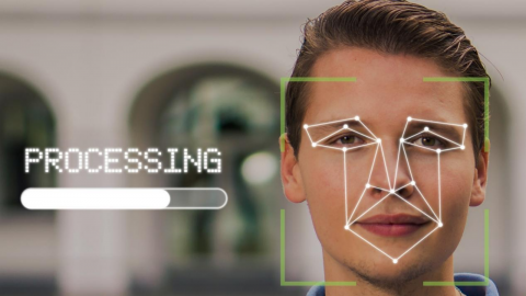AI analyzing facial features