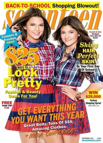 Kylie and Kendall featuring on the cover of “Seventeen”