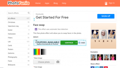 PhotoFunia – Face swap app