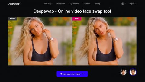 Faceswap online tool Deepswap
